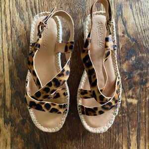 The Malia espadrille sandal in leopard calf hair